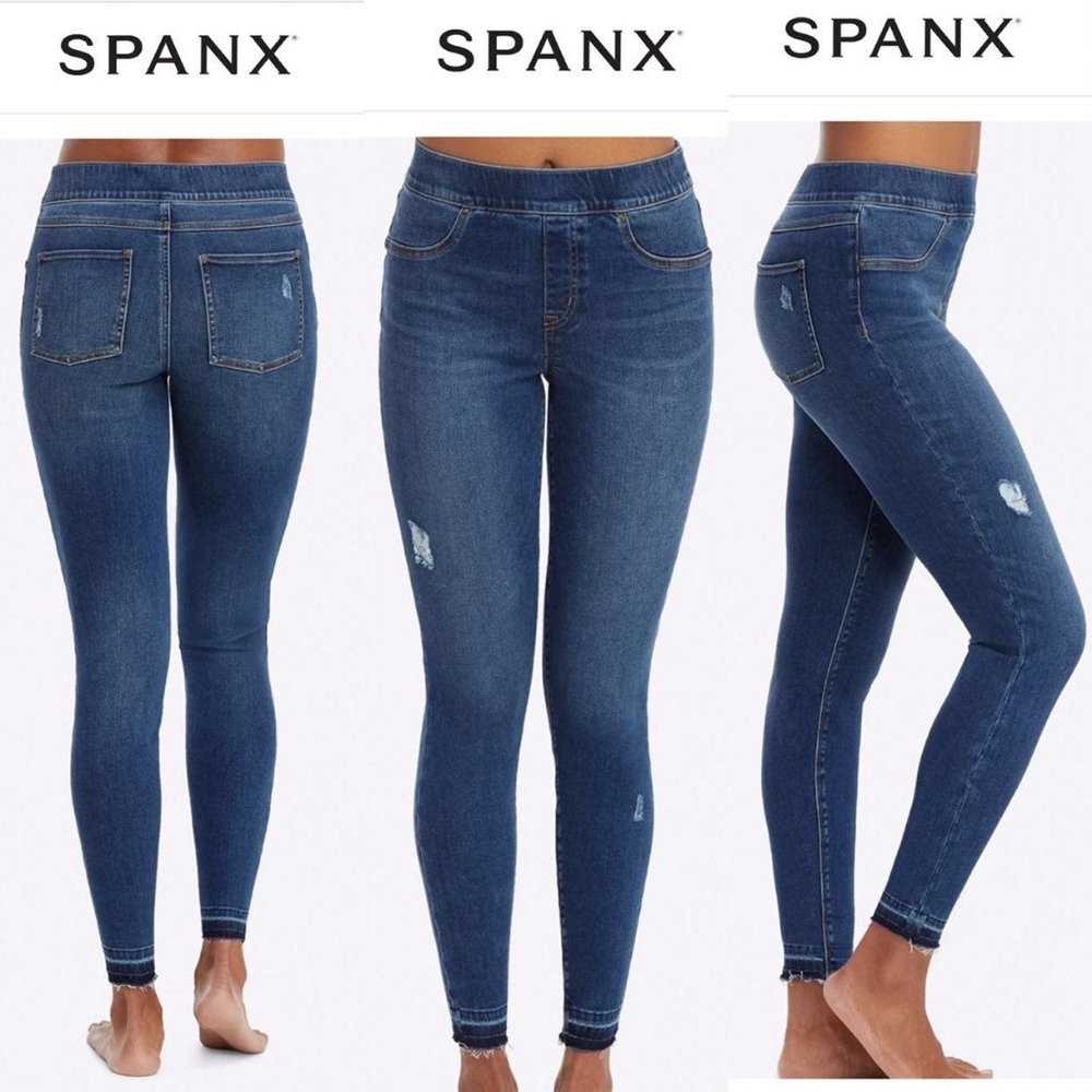Spanx distressed ankle skinny jean small tummy
Control pull on